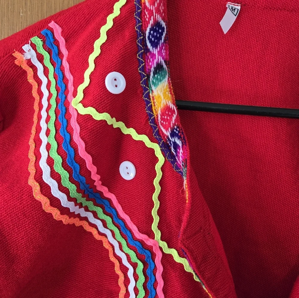 Colorful Kids Jacket with Embroidered Details